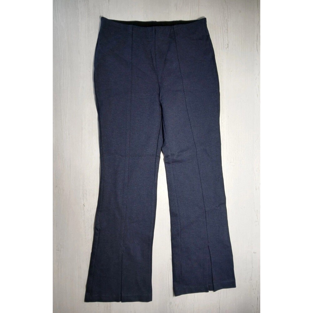 Time and Tru Women Flare Ponte Pants Navy Blue Size  Medium 8/10 Petite